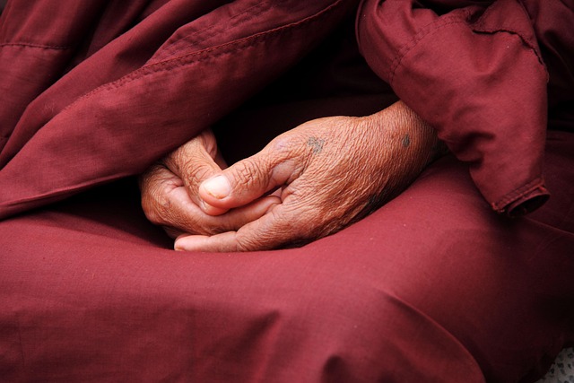 peaceful meditation practice with focus on proper seated posture and calm breathing